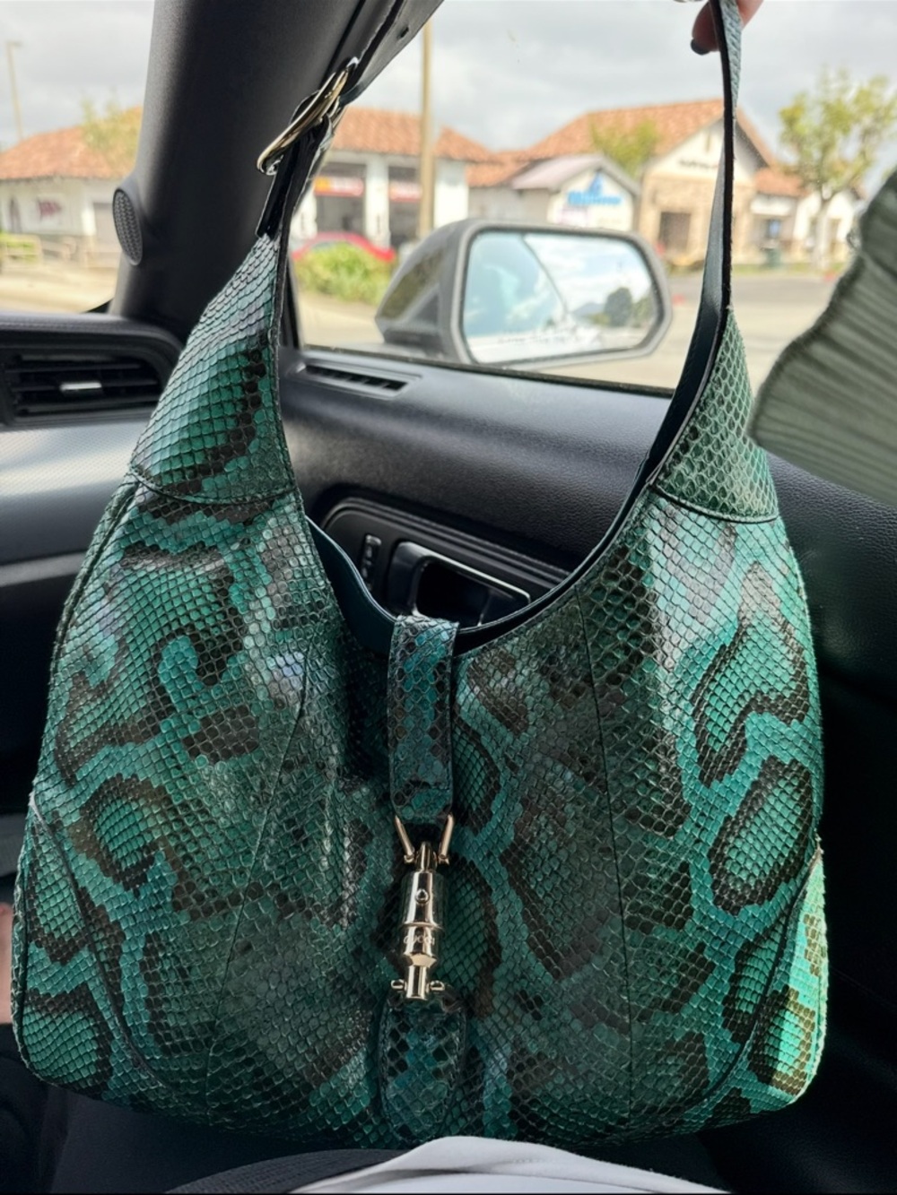 Gucci Jackie Exotic Python Shoulder Bag
